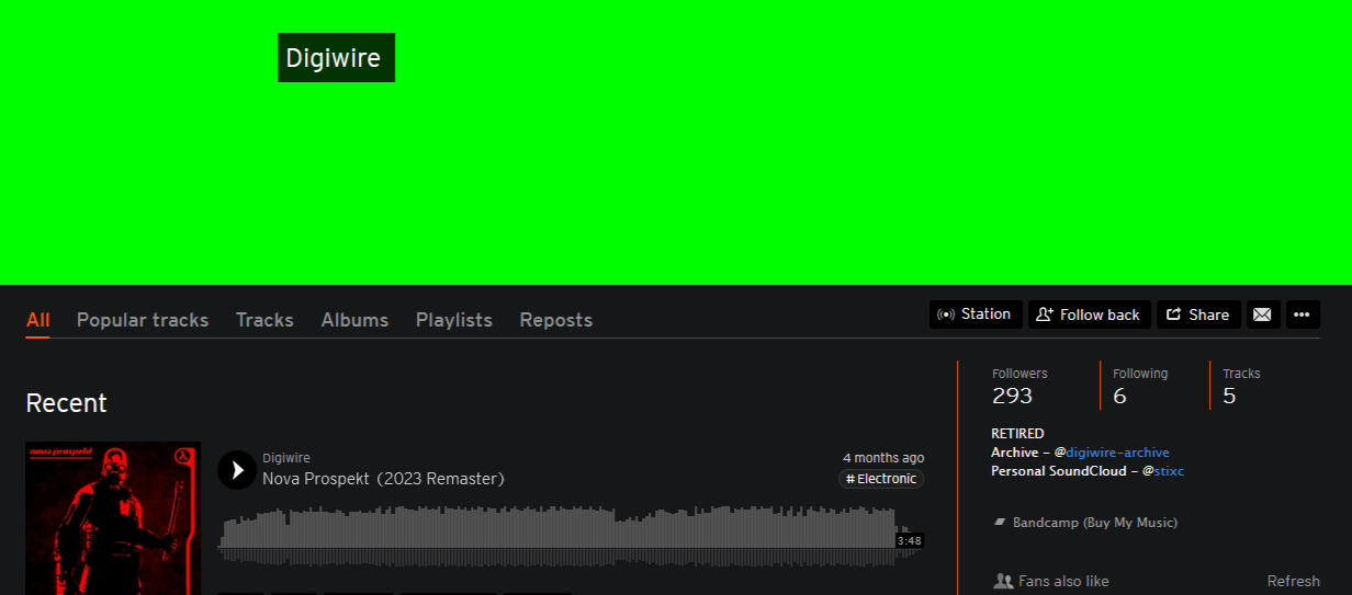 Digiwire's SoundCloud page.